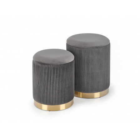 MONTY puff készlet, szürke