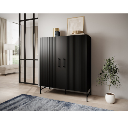 Raftt Display Cabinet Czarny 122x140 Not applicable