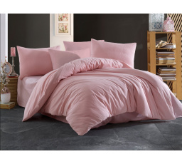 Francouzské povlečení krep UNI 240x200, 70x90cm Růžové
