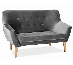 NORDIC 2 Velvet kanapé, szürke Bluvel 14/bükk