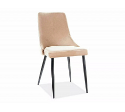 PIANO B VELVET étkezőszék, bézs Bluvel 28/fekete matt