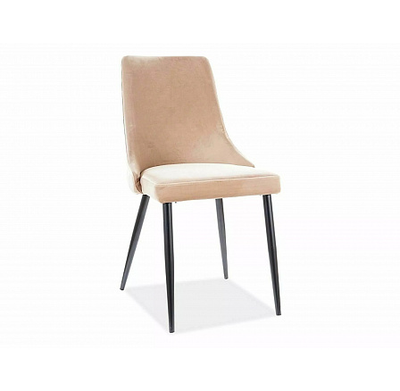 PIANO B VELVET étkezőszék, bézs Bluvel 28/fekete matt