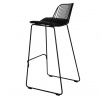 Dill High bárszék fekete, fekete párnával