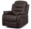 Polohovací křeslo, hnědá, látka, TV-4086 BR