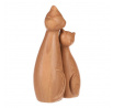 Kočky - polyresinové figurky, imitace dřeva, cena za sadu 2 ks
