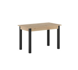 Kihúzható asztal tölgy artisan + fekete 120160x70 ST2-FX