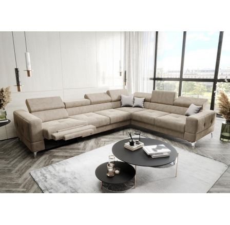 NAROŻNIK ROZKŁADANY TOSCANIA MAX RELAX 320×250 - prawa , Odcienie beżu