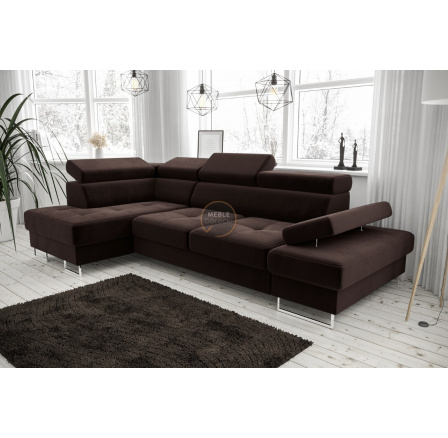 NAROŻNIK GALAXY MINI 170x280 - Odcienie brązowego , lewa