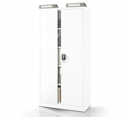 JAN fém irodai iratszekrény, 900 x 1850 x 400 mm, fehér