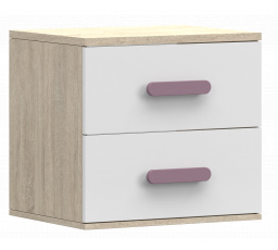 SMYK III éjjeliszekrény - 22, Sonoma Tölgy/Fehér/Hanga