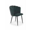 Étkezőszék K386, sötétzöld bársony