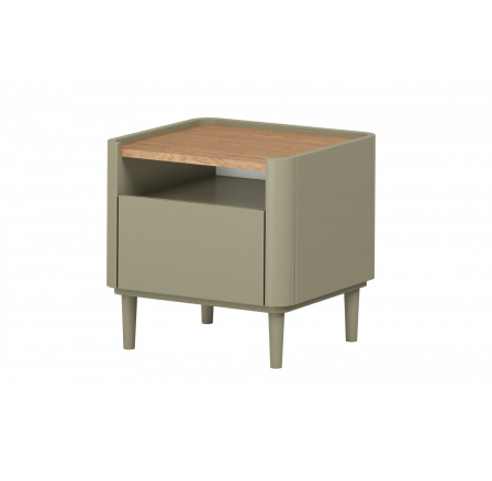 ELIVO SZAFKA NOCNA 50 1SZ - eukaliptus / dąb baltic dune / nogi eukaliptus ELIVO SZAFKA NOCNA 50 1SZ - eukaliptus / dąb baltic dune / nogi eukaliptus