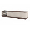 VESPER RTV 187 3D - cashmere mdf / orzech / czarne uchwyty / cokół