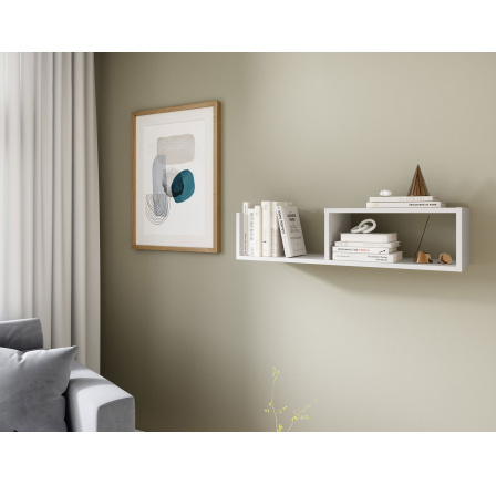 Vellia 80 White Shelf Biały 80x20 Not applicable