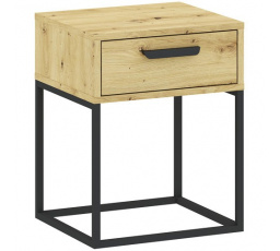 Éjjeliszekrény CADRO 1S 40 NR3, Artisan Tölgy/Fekete