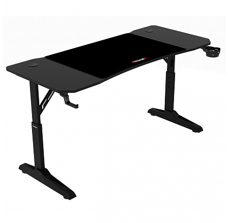 Fix gamer asztal 140x60 cm, magasságválaszték, melamin, karbon, LT-H1114 BK Fix gamer asztal 140x60 cm, magasságválaszték, melamin, karbon, LT-H1114 BK
