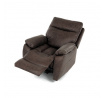 Polohovací křeslo, elektrické zabudované ovládání, hnědá, látka vintage, TV-4094 BR3