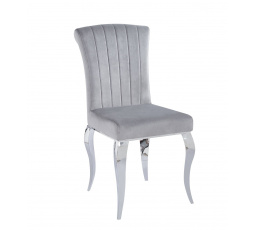 Velvet/szürke króm szék K8-FX