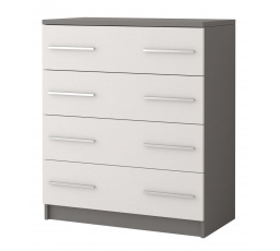 OMEGA II - 02 Komód, Szürke/Fehér