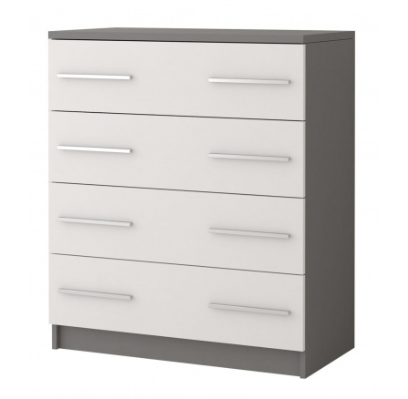 OMEGA II - 02 Komód, Szürke/Fehér