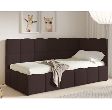 TUNIS ágy 200 x 120, magas oldalfal, Velutto 17, jobb oldali TUNIS ágy 200 x 120, magas oldalfal, Velutto 17, jobb oldali