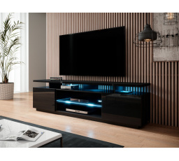 TV komód EVA, fényes fekete/fényes fekete