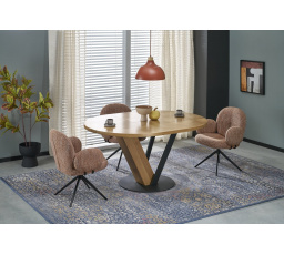 Étkezőasztal FANIS, természetes / fekete