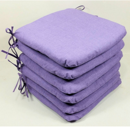 Sedák 40x40 cm látka fialový melír - set 6 kusů