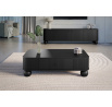 Stolik kawowy z szufladą Vesper 103x60 cm - czarny / czarne uchwyty