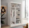 LIZI 120 ruhásszekrény, Fehér/Fehér