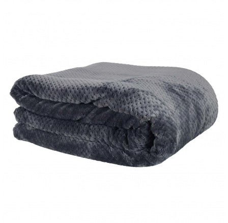 Szürke sherpa takaró 180x220cm vastag steppelt