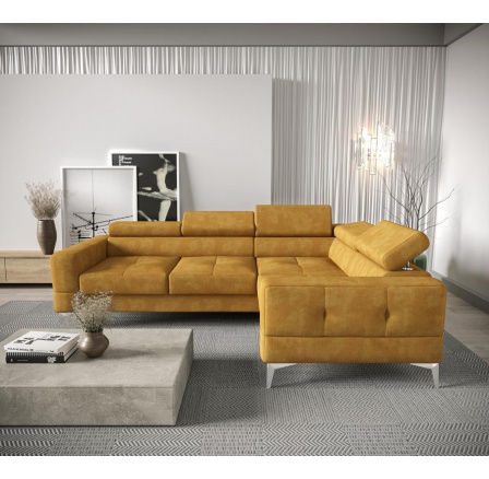 NAROŻNIK ROZKŁADANY TOSCANIA 250x180 - prawa , Odcienie żółtego