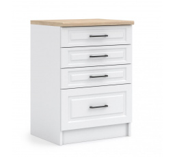 Kuchyňská dolní skříňka IRMA SZ60-4SZ, Bílá mat