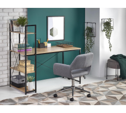 NARVIK B1 íróasztal, fekete/szonomatölgy