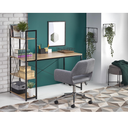 NARVIK B1 íróasztal, fekete/szonomatölgy