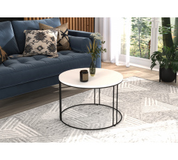 NOEL Dohányzóasztal Fekete+Fehér