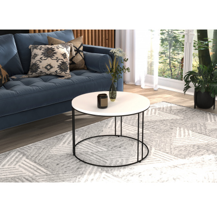 NOEL Dohányzóasztal Fekete+Fehér