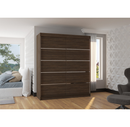 Tolóajtós szekrény SPECTRA 180 Choco+Choco