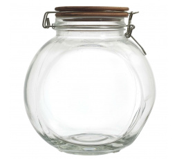 Tárolóüveg akácfa fedéllel