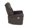 Polohovací křeslo, elektrické zabudované ovládání, hnědá, látka, TV-925 BR2