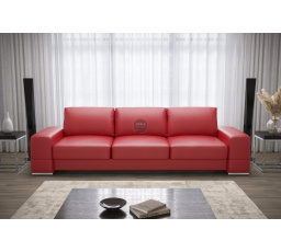 SOFA ZARA DL 270 CM SKÓRA NATURALNA - Skóra czerwona