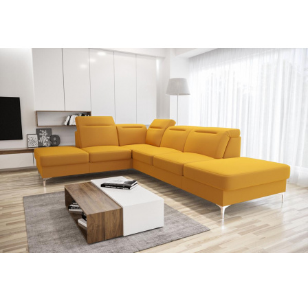 NAROŻNIK TAPICEROWANY OSLO 295x220 - lewa , Odcienie żółtego