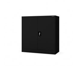 Fém szekrény ajtókkal BEATA, 900 x 930 x 400 mm, fekete