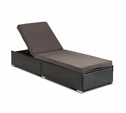 Fotel Ogrodowy LARGO Czarny/Brązowy Technorattan