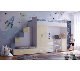 Postel PARADISE 5, Bílá Béžová Lesk