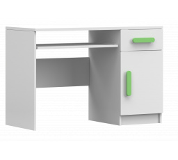 SMYK I - 08 íróasztal, Fehér Matt/Zöld