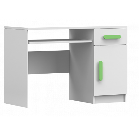 SMYK I - 08 íróasztal, Fehér Matt/Zöld