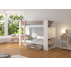 Kétszemélyes emeletes ágy GARET 180x80 Fehér+Szarvasgomba