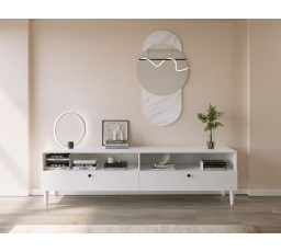 Dullum 200 TV Cabinet White Biały 200x58 Not applicable