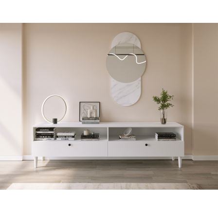 Dullum 200 TV Cabinet White Biały 200x58 Not applicable